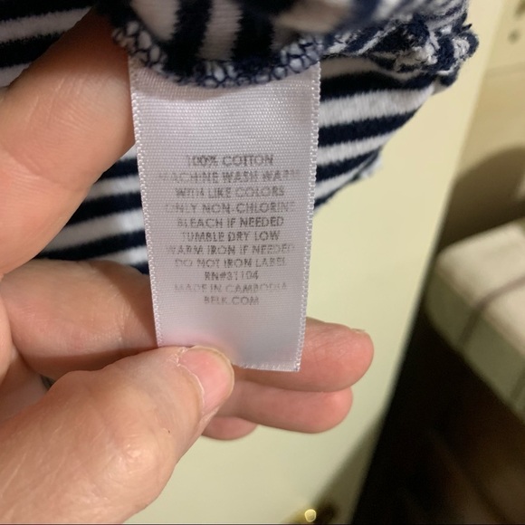 Kim Rogers Decorative Shoulder Buttons Striped Red, White, Blue Blouse. Size XL - Picture 6 of 6